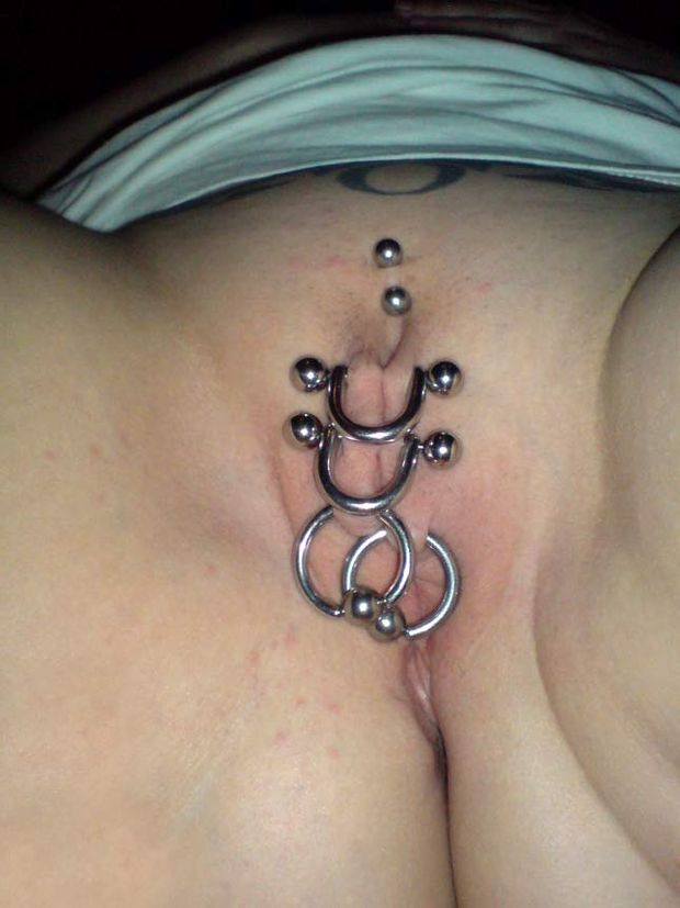 pussy is pierced to chastity