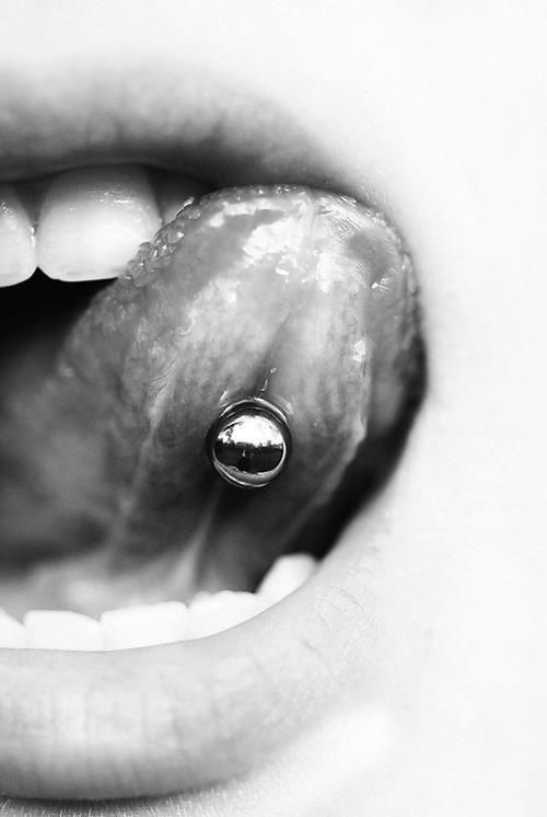 hot tongue piercing