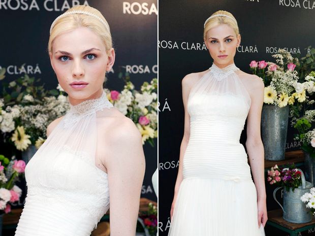 Andrej Pejic parades of wedding dress.