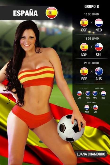 Luana Chamorro Espana Team at FIFA World Cup Brazil 2014