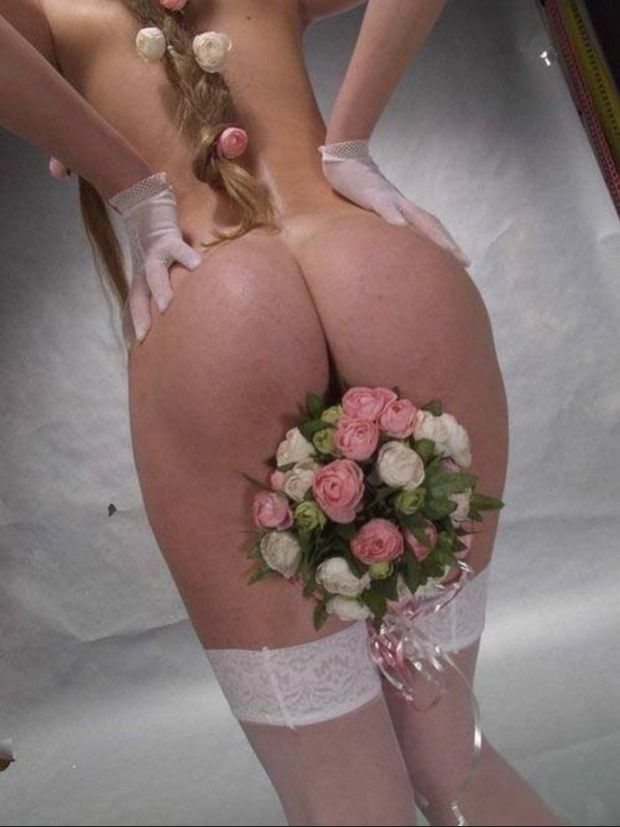 Bride and her bouquet