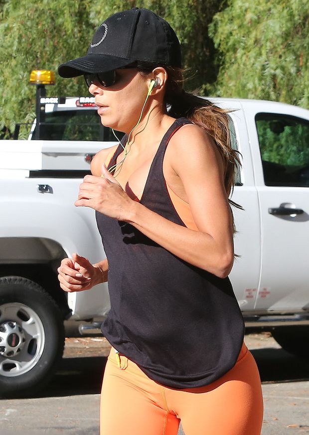 Eva Longoria tight yoga pants hollywood.