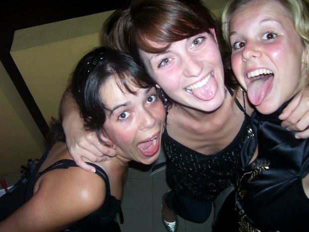 Ankes party (25 y.o.) - Anke is the blond girl on the right