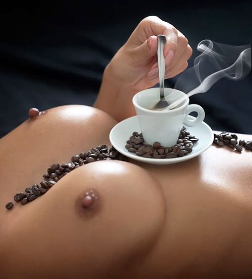 Sexy boobs and coffee