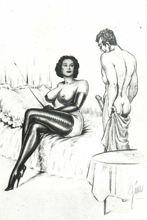 Classic femdom by Jim of Germany.Some more info on femdom art on Her Majestys Plaything.