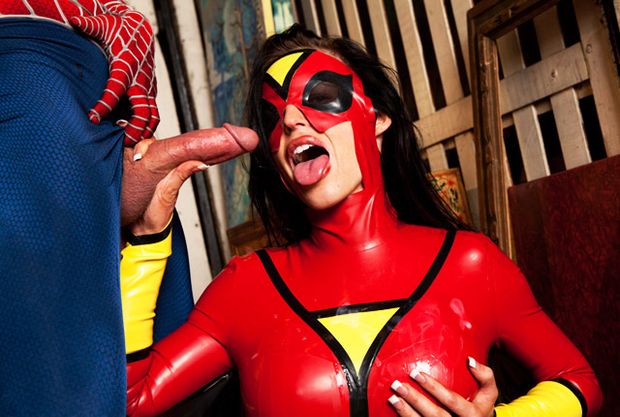 Spider Woman Cosplay Blowjob