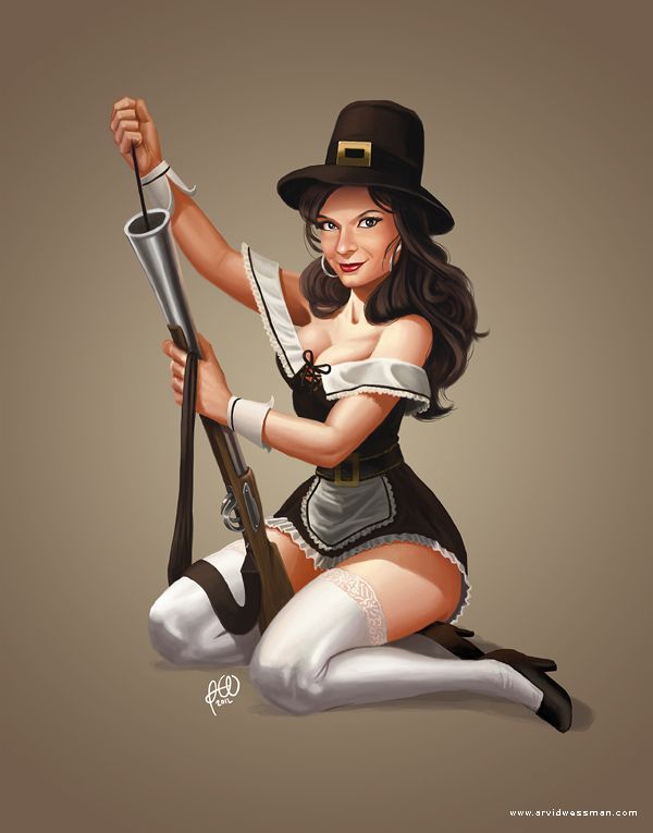 Sexy Pilgrim Pin-Up