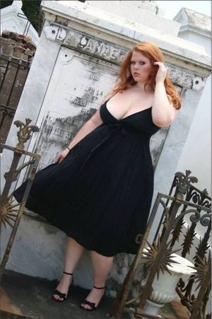 Bbw uniform outdoor redhead