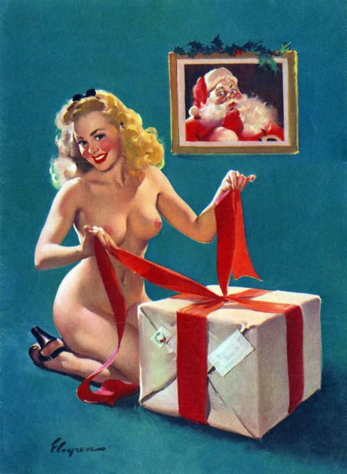 “Surprise Package” by Gil Elvgren 1947