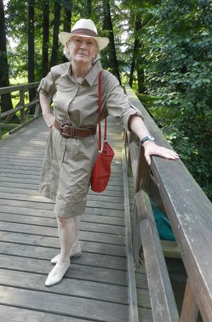 Japanische Granny Outdoor Doppelter
