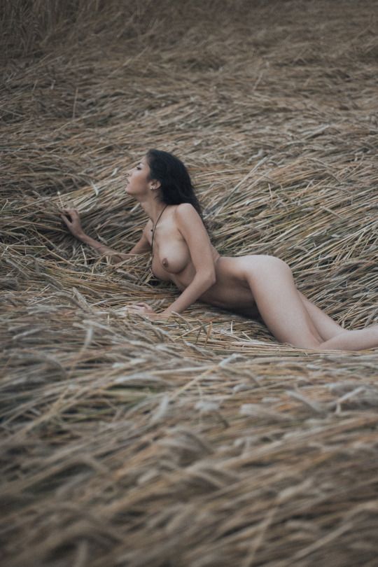 Nude in the hay