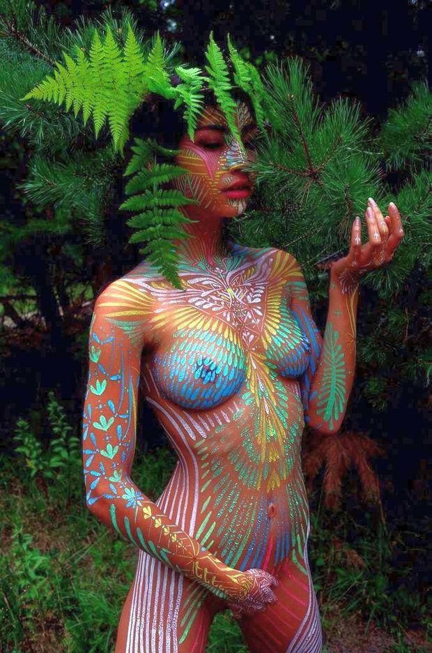 That's just her everyday body decoration. You should see her going to church!