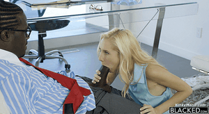 Girlfriend interracial subway office