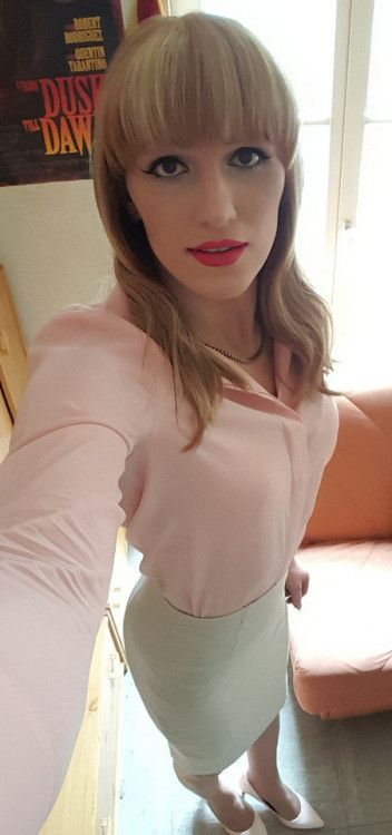 pencil skirt and blouse