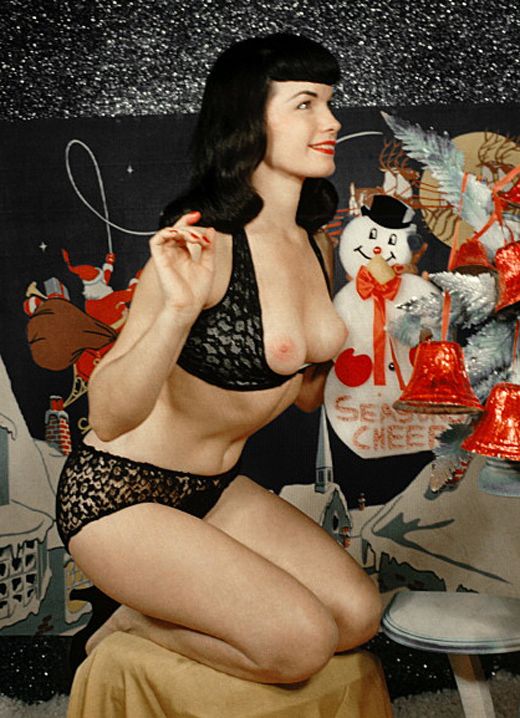 Bettie Page Christmas Pin-up