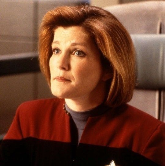 Kate Mulgrew as Captain Kathryn Janeway in Star Trek: Voyager