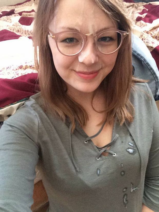 Chick with glasses selfie