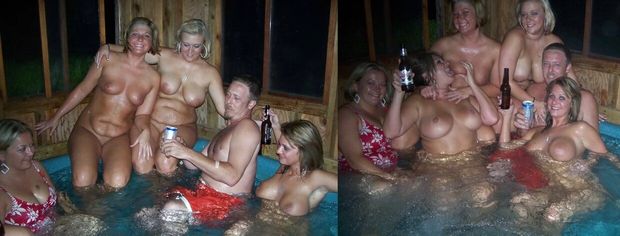 naked moms daughters hottub party