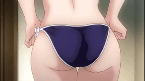 Panties woman butt anime