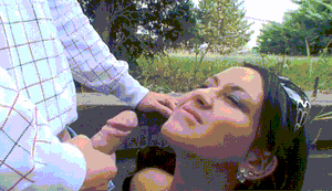 Ass eating outdoor woman cumshot