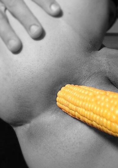 Artistic anal with corn