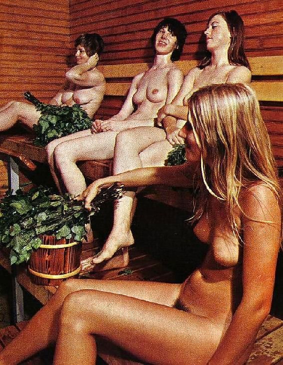 Vintage sauna photo