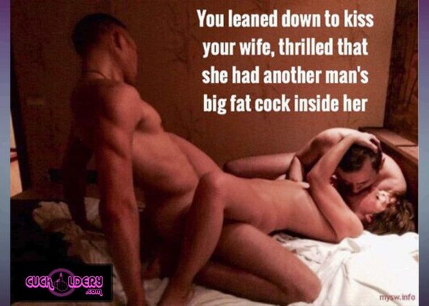 Cuckold husband Kissing Wife