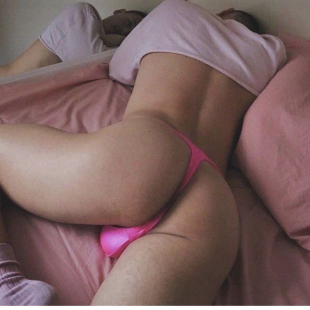 Sexy guy in pink thong