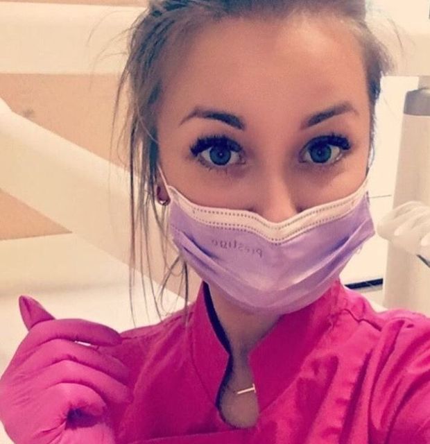 Hot nurse with mask