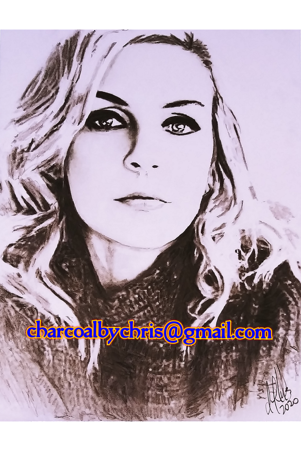 Charcoal of Kim Wexler from Better Call Saul played by Rhea Seehorn