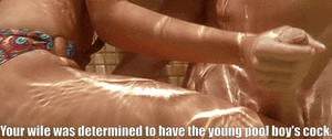 Kissing oiled handjob strip