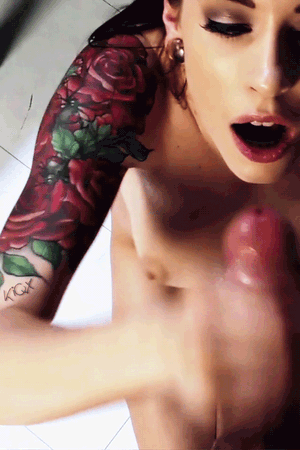Tattoo POV nubiles handjob