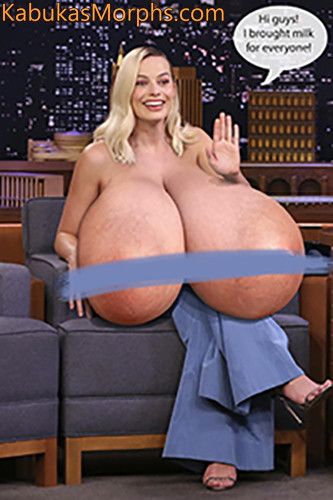 Margot Robbie Flopping Her Massive Udders On TV