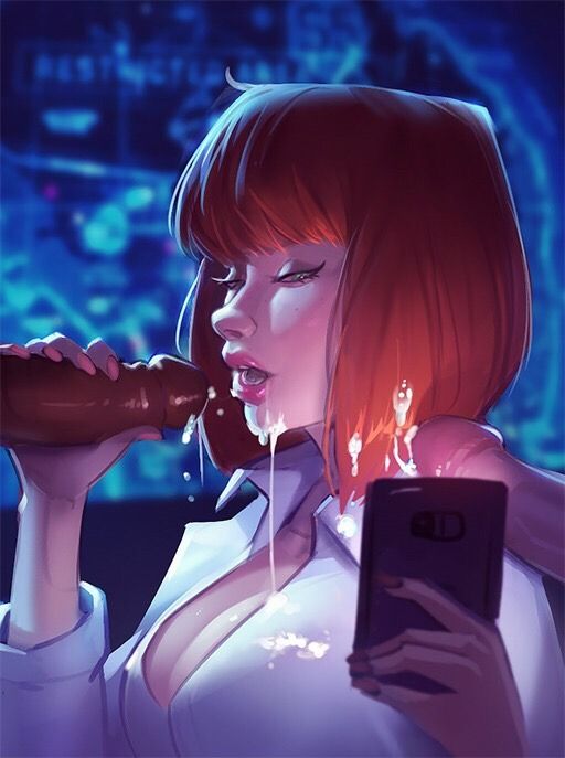 Art from RaunchyNInja: Claire from Jurassic World receives hot cumshot while filming