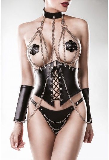 Leather and chains