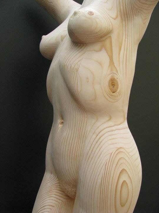 nude wood sculpture