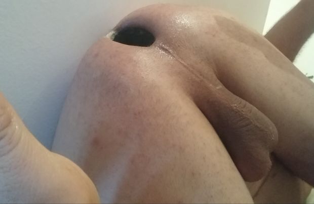 Wide open asshole of a guy anal gape ready to be filled