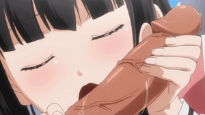 Sexy anime girl hentai blowjob gif