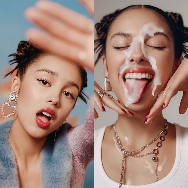 olivia rodrigo before and after bukkake