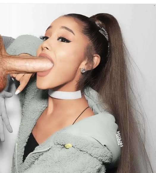 Ariana grande giving a blowjob