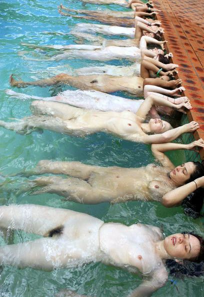 Skinny dipping with friends