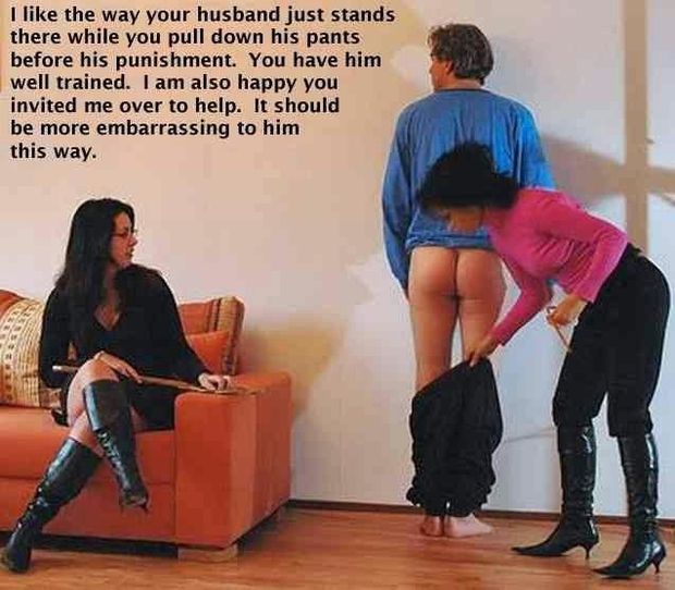 Wife pulls husbands pants down in front of friend