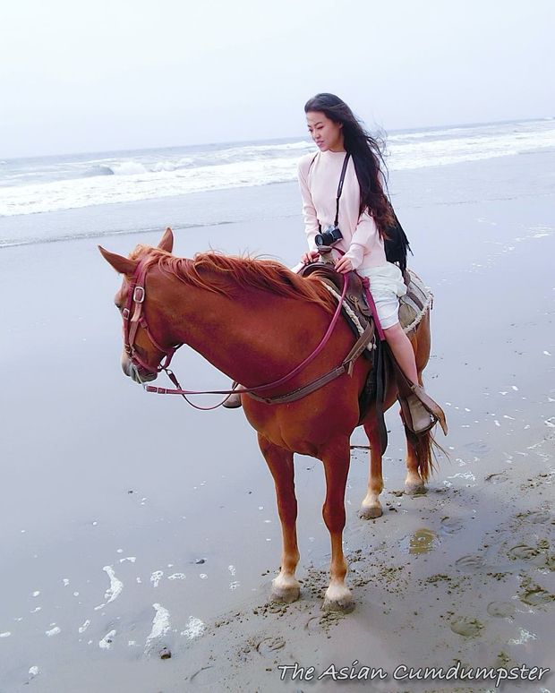 The Asian Cumdumpster - World Famous Bukkake Whore on Horseback