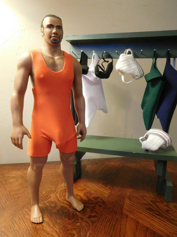 Gay Billy Doll Carlos Totem clothes Outfit Orange Wrestling Singlet