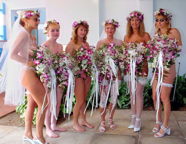 Hippie wedding party