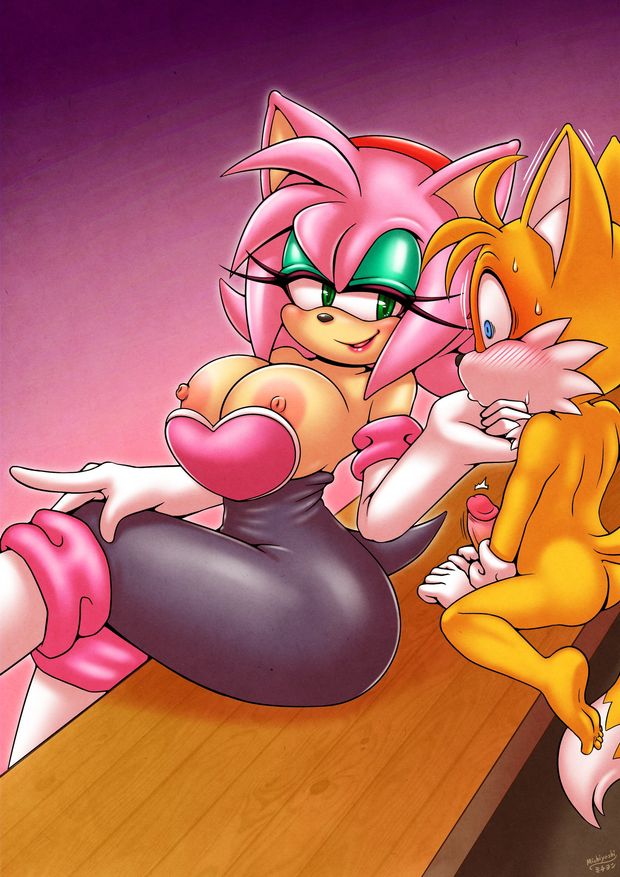 One touch from Amy, and Tails is turn on sexually.