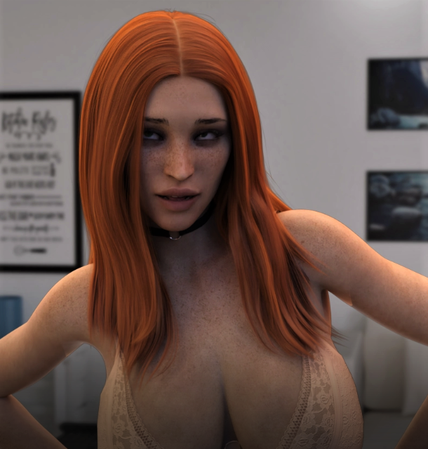 Orange hair big boobs sexy