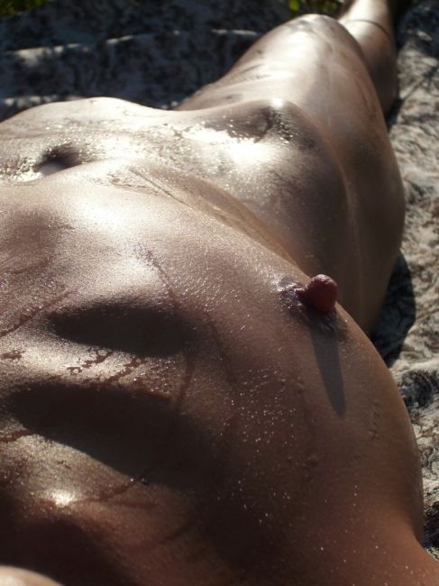 Tanned nipple