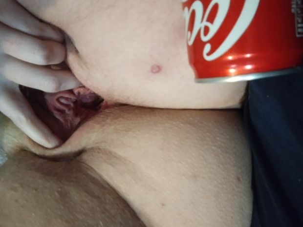 the aftermath of shoving a soda can in my cunt