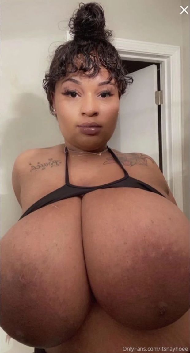 Ebony giant tits